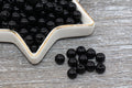 8mm Black Acrylic Gumball Beads