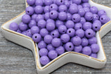 8mm Purple Gumball Beads, Round Acrylic Loose Beads, Bubblegum Beads, Chunky Beads, Bubble Gum Beads, Smooth Plastic Round Beads #308