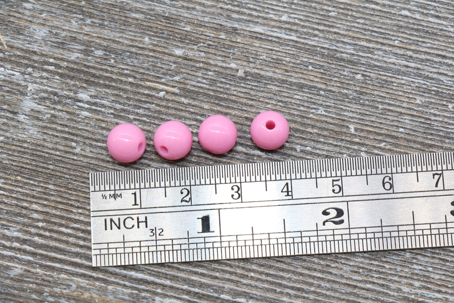 8mm Pink Gumball Beads, Round Acrylic Loose Beads, Bubblegum Beads, Chunky Beads, Bubble Gum Beads, Smooth Plastic Round Beads #295