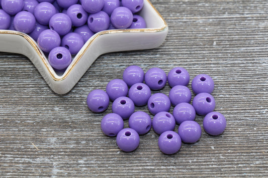 10mm Purple Gumball Beads, Round Acrylic Loose Beads, Bubblegum Beads, Chunky Beads, Gumball Beads, Smooth Plastic Round Beads #320