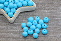10mm Blue Acrylic Gumball Beads