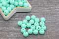 10mm Mint Acrylic Gumball Beads