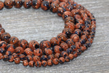 Blue Gold Sandstone Beads, Multi Goldstone Beads, Smooth Gemstones Round Beads, Sizes 6mm 8mm 10mm,12mm, Full Strand 15.5" #47