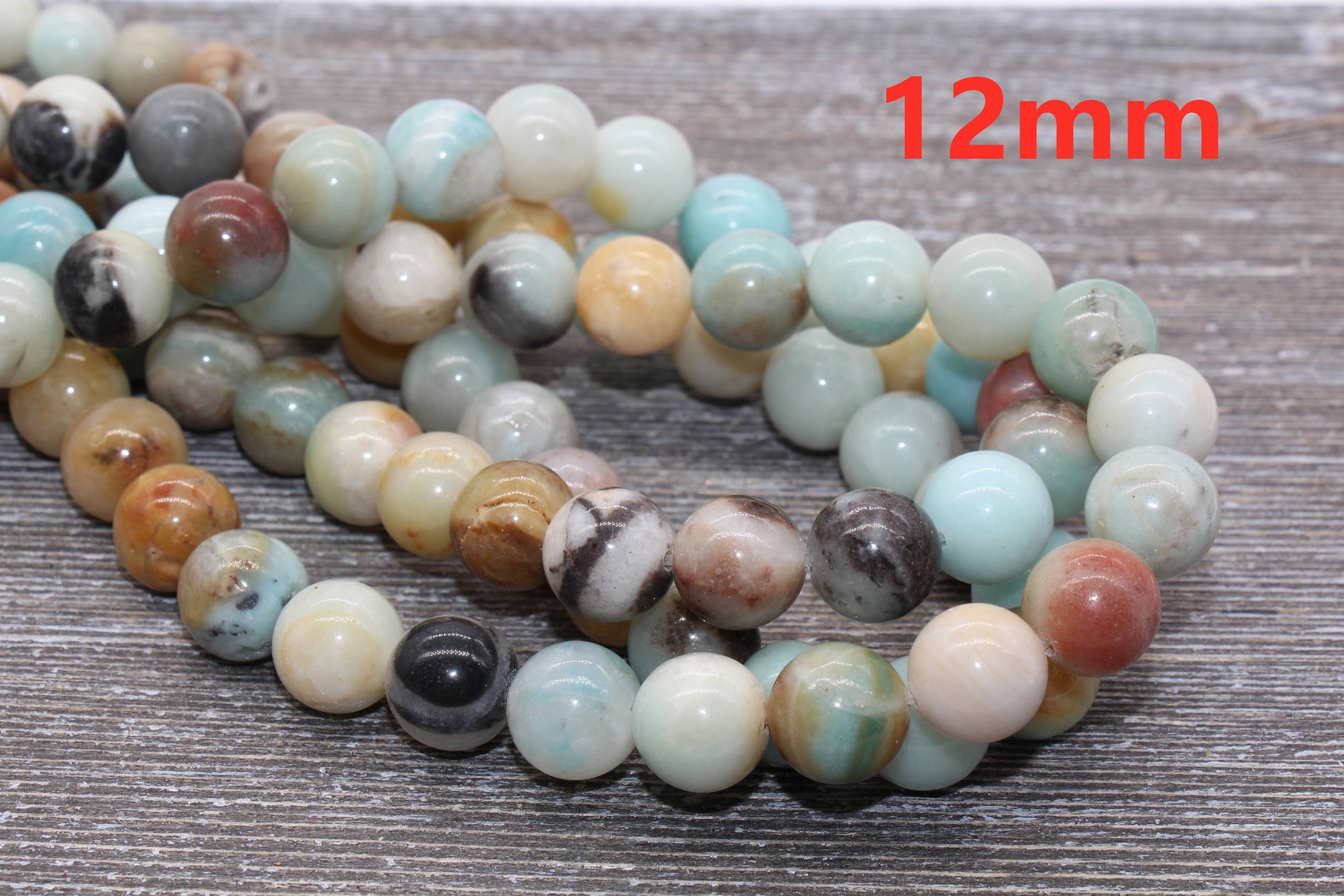 amazonite gemstone beads, stone beads for bracelets image 7