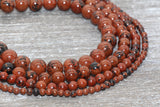 Mahogany ObsidianBeads, Natural Gemstone Round Beads, Sizes 4mm 6mm 8mm 10mm, Full Strand 15.5 inch, #123