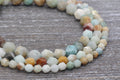 amazonite faceted gemstone beads, faceted beads for bracelets