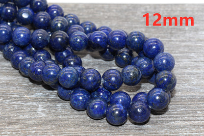 Lapis Lazuli Beads, Dyed Lapis Lazuli Gemstone Round Beads, Sizes 4mm 6mm 8mm 10mm,12mm, Full Strand 15.5 inch, #107