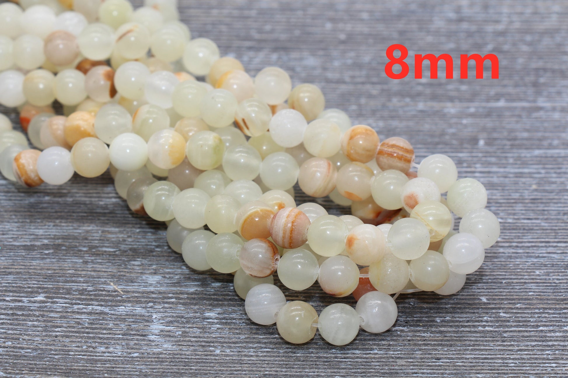 Jade Beads, Natural Gemstone Round Beads, Sizes 4mm 6mm 8mm 10mm 12mm, Full Strand 15.5" #104