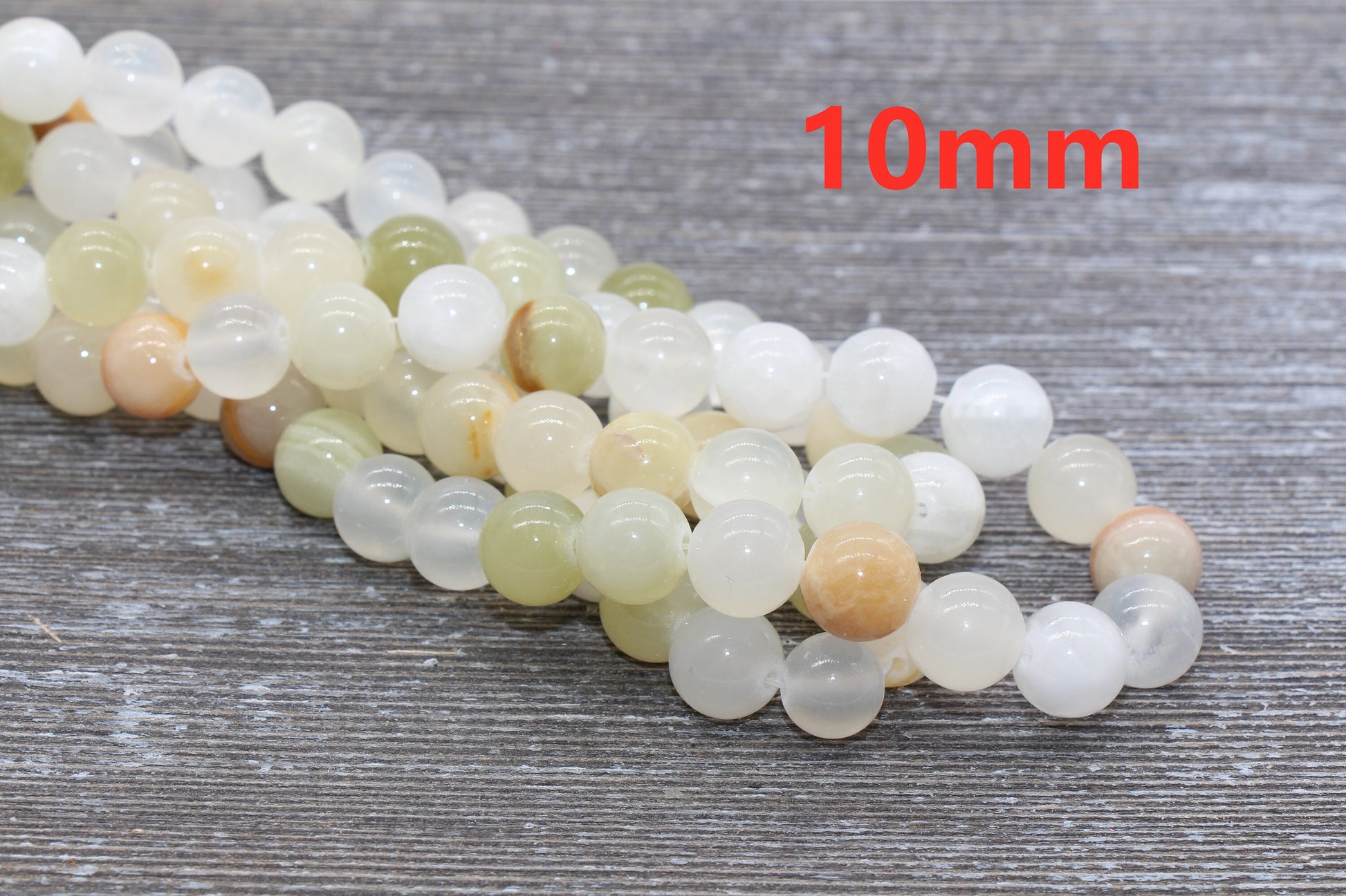 Jade Beads, Natural Gemstone Round Beads, Sizes 4mm 6mm 8mm 10mm 12mm, Full Strand 15.5" #104