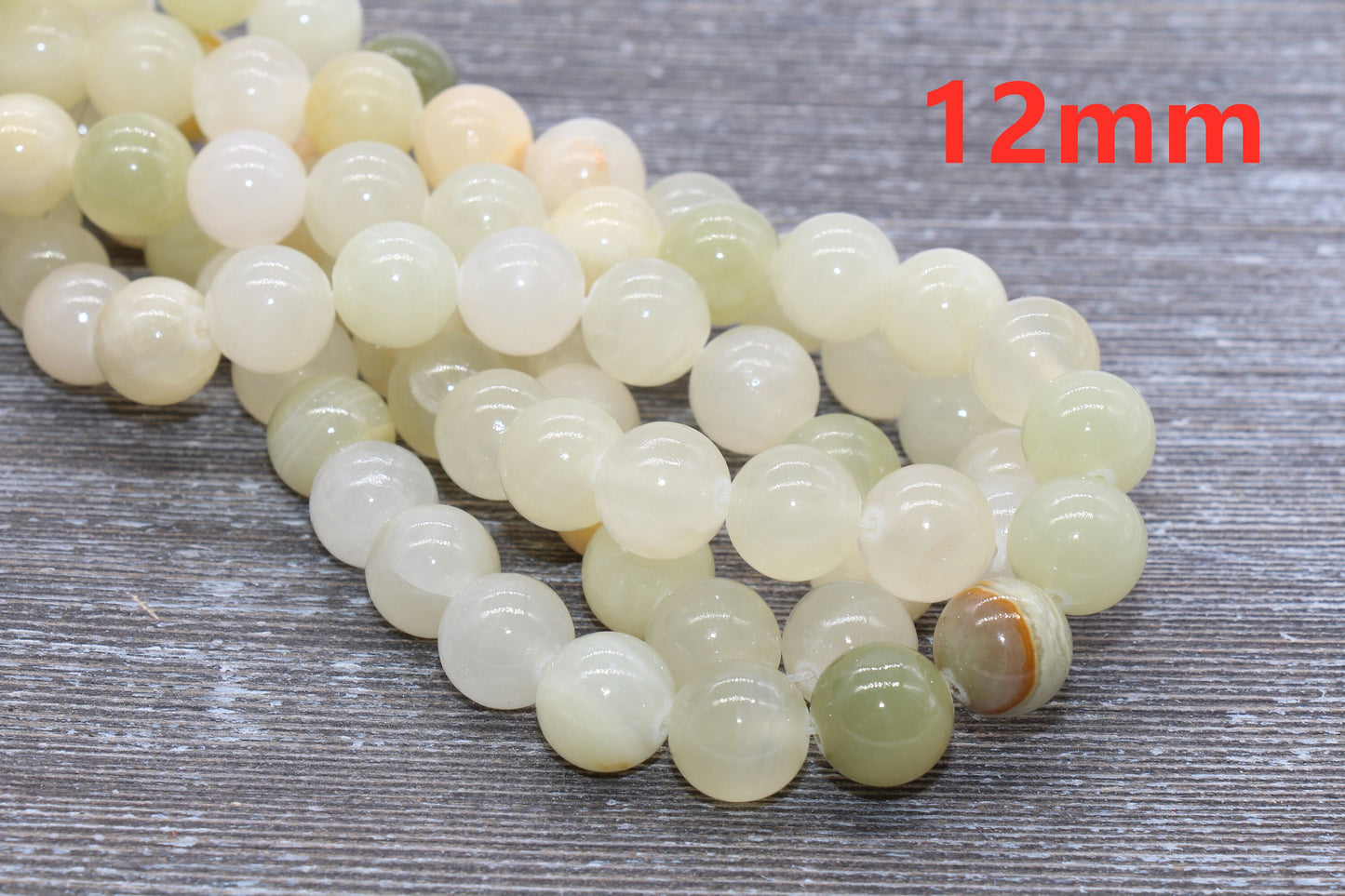 Jade Beads, Natural Gemstone Round Beads, Sizes 4mm 6mm 8mm 10mm 12mm, Full Strand 15.5" #104