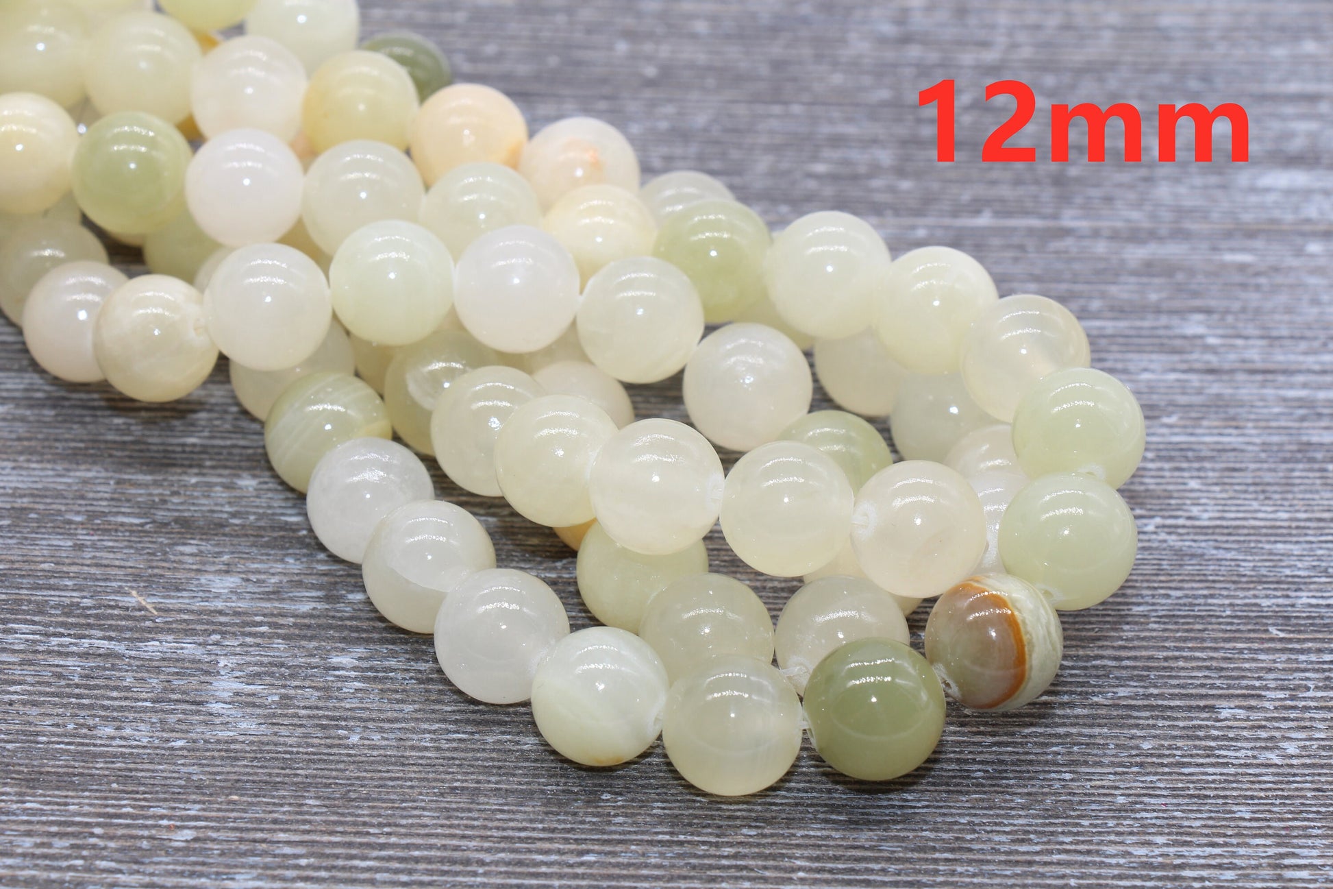 Jade Beads, Natural Gemstone Round Beads, Sizes 4mm 6mm 8mm 10mm 12mm, Full Strand 15.5" #104
