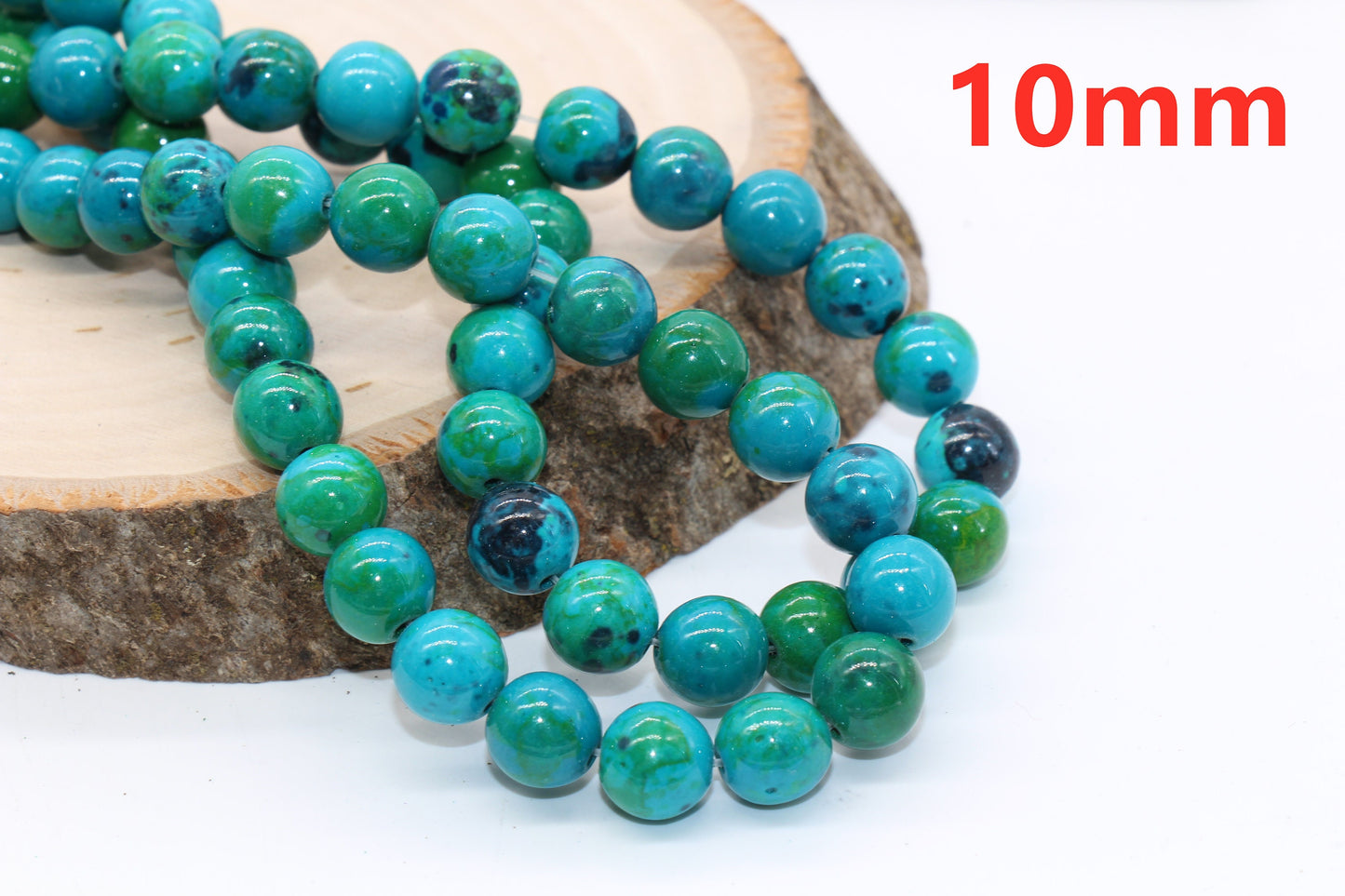 Chrysocolla Beads, Gemstone Smooth Round Beads, Size 4mm 6mm 8mm 10mm 12mm, Full Strand 15.5 inch, #138