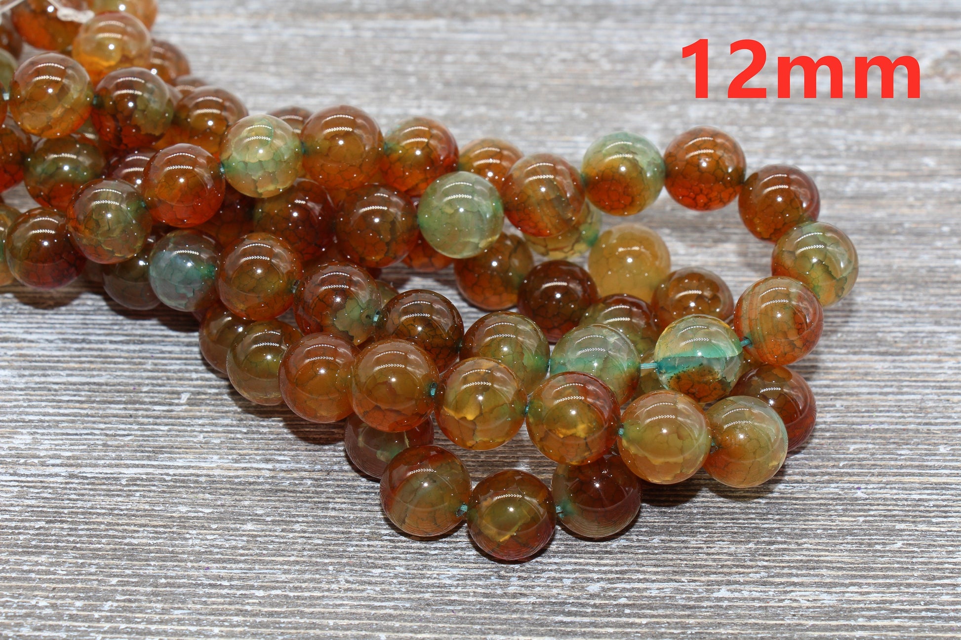 Peacock Agate Beads, Smooth Gemstone Round Loose Beads, Size 8mm 10mm 12mm, Full Strand #157