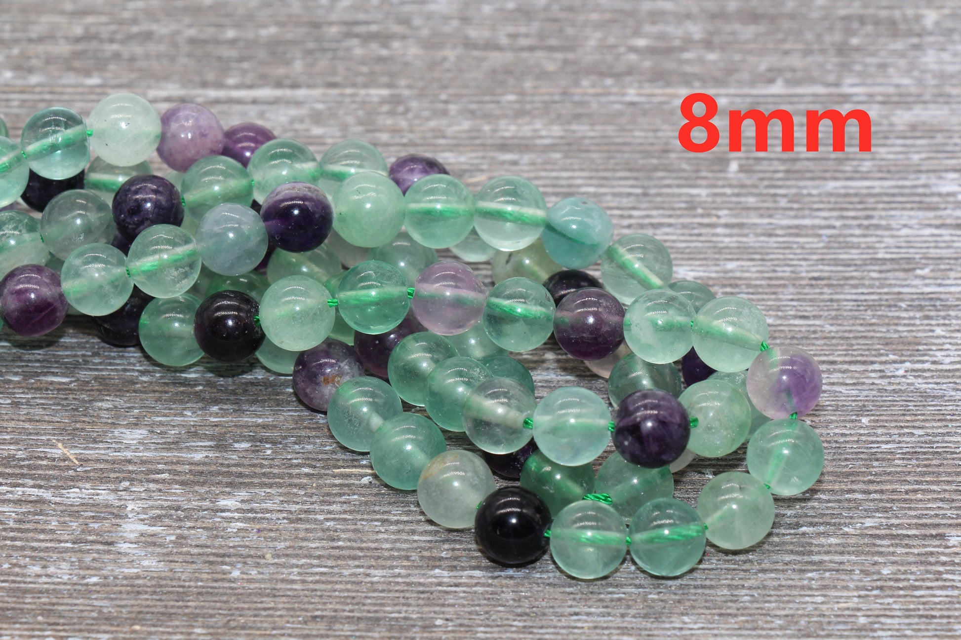 fluorite rainbow gemstone beads, stone beads for bracelets image 5