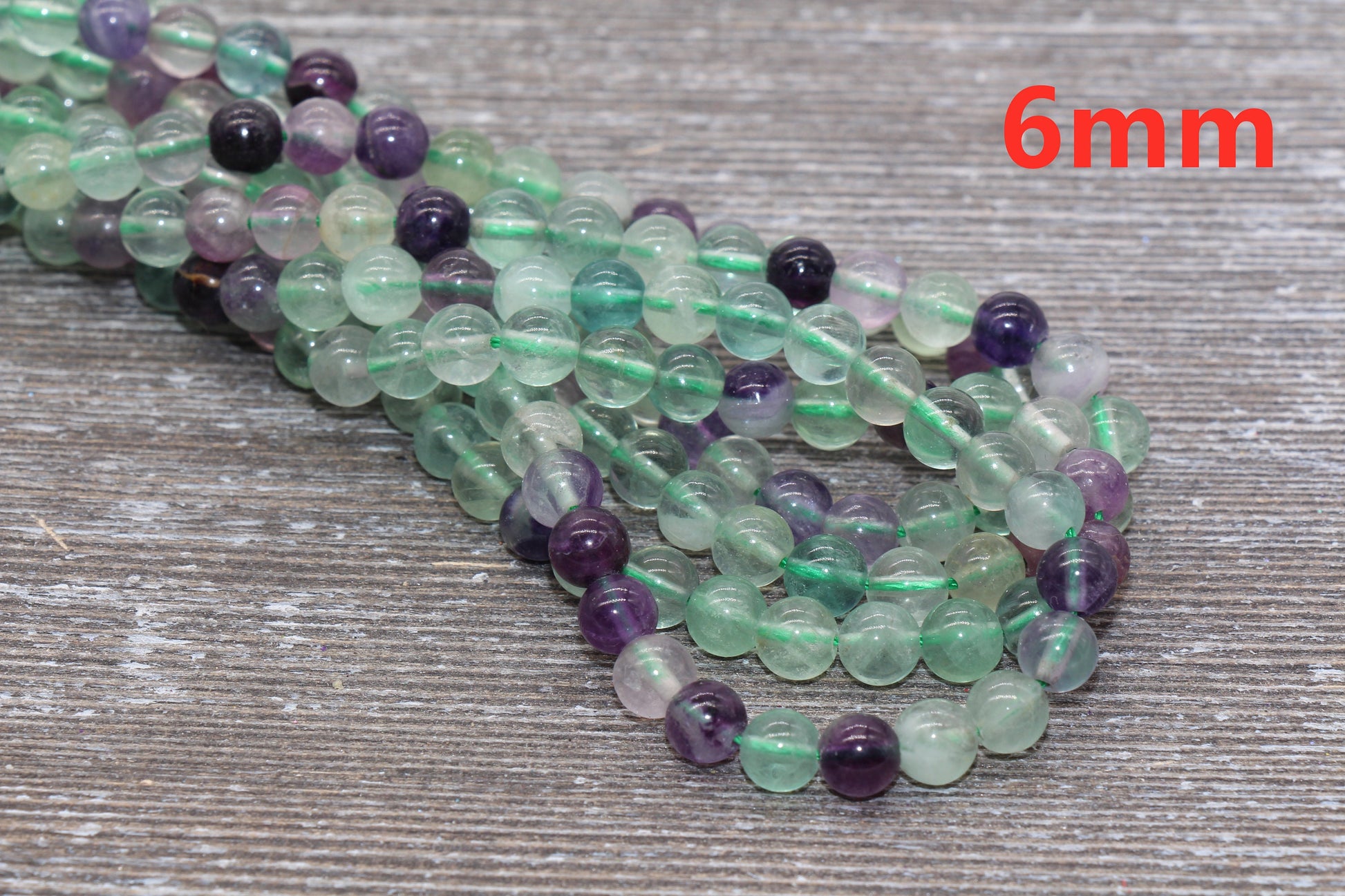 fluorite rainbow gemstone beads, stone beads for bracelets image 4