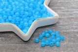 6mm Blue Gumball Translucent Beads, Round Acrylic Loose Beads, Bubblegum Beads, Chunky Beads, Smooth Plastic Round Beads #399