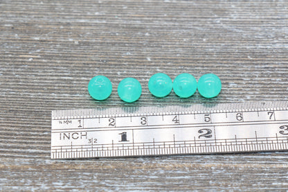 8mm Sea Green Translucent Gumball Beads, Round Acrylic Loose Beads, Bubblegum Beads, Chunky Beads, Smooth Plastic Round Beads #407