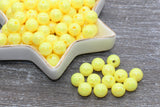 10mm Yellow AB Acrylic Gumball Beads