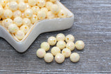8mm Cream AB Faceted Acrylic Beads
