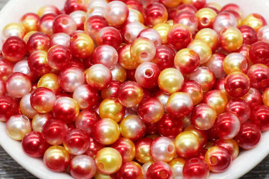 8mm Mermaid Ombre Pearls Beads, Faux Pearls Beads, Ombre Beads, Chunky Beads, Imitation Pearl Beads, Gumball Beads, Bubblegum Beads, #539