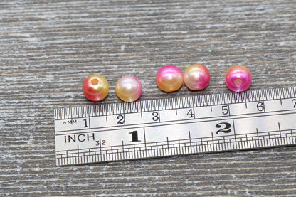 8mm Mermaid Ombre Pearls Beads, Ombre Beads, Chunky Beads, Imitation Pearl Beads, Gumball Beads, #543