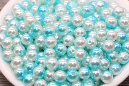 8mm Mermaid Ombre Pearls Beads, Faux Pearls Beads, Chunky Beads, Imitation Pearl Beads, Gumball Beads, Bubblegum Beads, #545