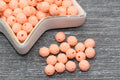 8mm Peach Faceted Acrylic Beads