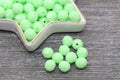 10mm Green Faceted Acrylic Beads