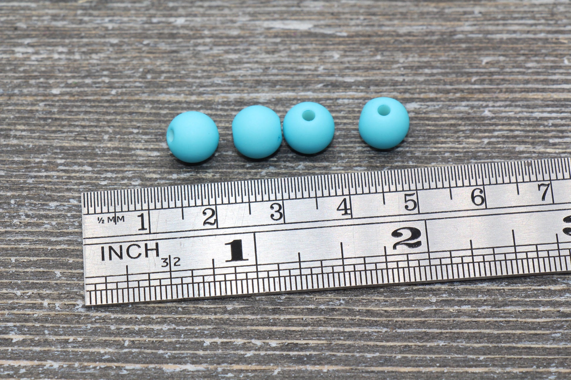 8mm Matte Turquoise Blue Gumball Beads, Round Acrylic Loose Beads, Solid Bubblegum Beads, Chunky Beads, Round Plastic Beads #597