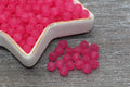 6mm Matte Fuchsia Acrylic Gumball Beads