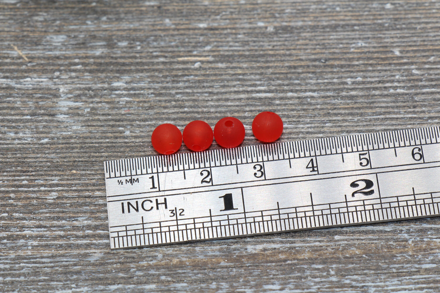 6mm Matte Red Gumball Beads, Round Acrylic Loose Beads, Frosted Bubblegum Beads, Chunky Beads, Round Plastic Beads #663