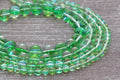 green mystic aura quartz beads, glass beads for jewelry making