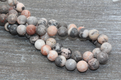 Pink Zebra Jasper Beads, Smooth Gemstones Round Beads, Sizes 4mm 6mm 8mm 10mm,12mm, #15
