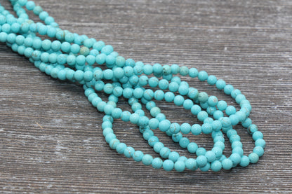Turquoise Beads, Gemstone Round Beads, Sizes 4mm 6mm 8mm 10mm 12mm, Full Strand 15.5 inch, #61