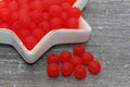 10mm Matte Red Acrylic Gumball Beads