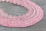 Rose Quartz Beads, Natural Gemstone Smooth Round Beads, Sizes 4mm 6mm 8mm 10mm 12mm, Full Strand 15.5 inch, #31