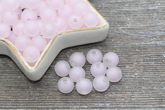 10mm Matte Light Purple Gumball Beads, Round Acrylic Loose Beads, Bubblegum Beads, Chunky Beads, Bubble Gum Beads, Plastic Round Beads #708