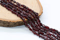 6mm-8mm red garnet nugget beads, irregular stone beads for bracelets