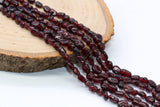6mm-8mm red garnet nugget beads, irregular stone beads for bracelets