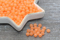 6mm Orange Translucent Acrylic Gumball Beads