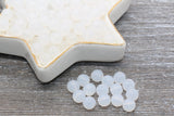 8mm Translucent White Gumball Beads, Jelly White Round Acrylic Loose Beads, Bubblegum Beads, Chunky Beads, Smooth Plastic Round Beads #403