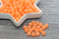 8mm Orange Acrylic Gumball Beads