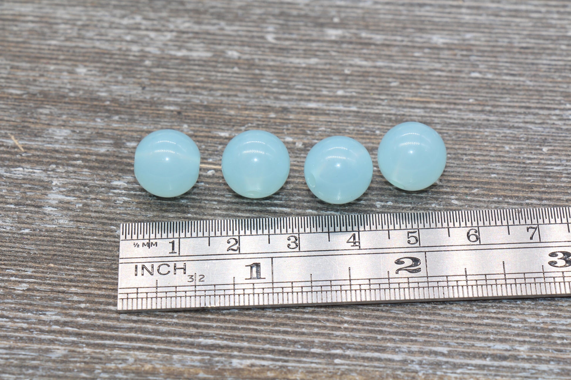 12mm Baby Blue Translucent Gumball Beads, Round Acrylic Loose Beads, Bubblegum Beads, Chunky Beads, Smooth Plastic Round Beads #428