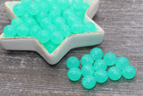 12mm Sea Green Translucent Gumball Beads, Round Acrylic Loose Beads, Bubblegum Beads, Chunky Beads, Smooth Plastic Round Beads #434