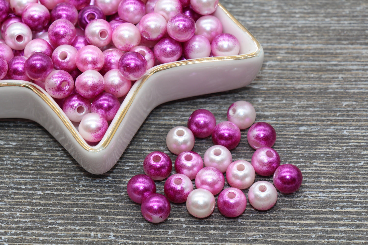 8mm Mermaid Ombre Pearls Beads, Faux Pearls Beads, Ombre Beads, Chunky Beads, Imitation Pearl Beads, Gumball Beads, Bubblegum Beads, #540