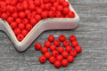 6mm Matte Red Acrylic Gumball Beads
