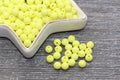 6mm Matte Yellow Acrylic Gumball Beads