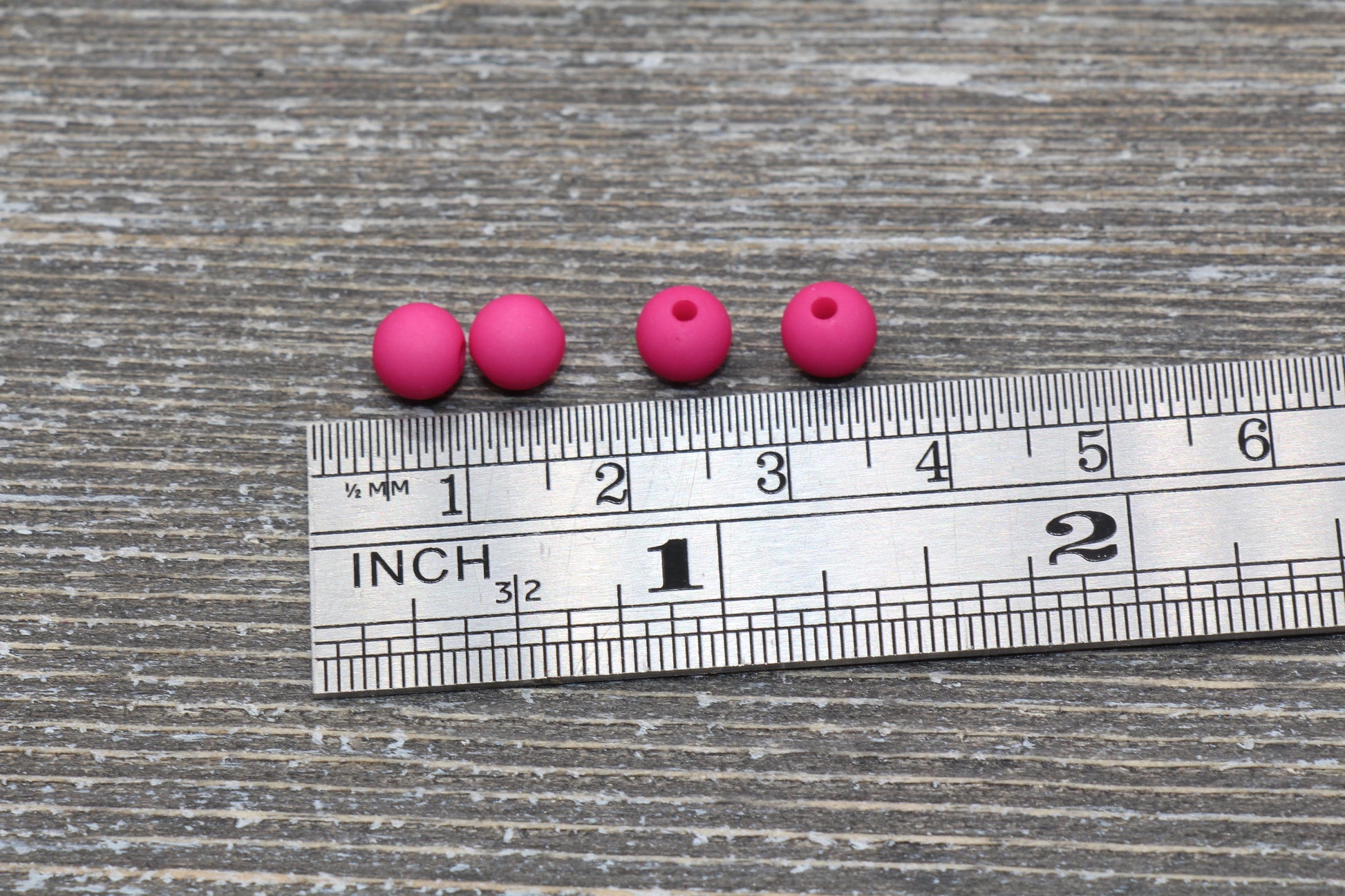 6mm Matte Fuchsia Pink Gumball Beads, Round Acrylic Loose Beads, Solid Bubblegum Beads, Chunky Beads, Round Plastic Beads #586