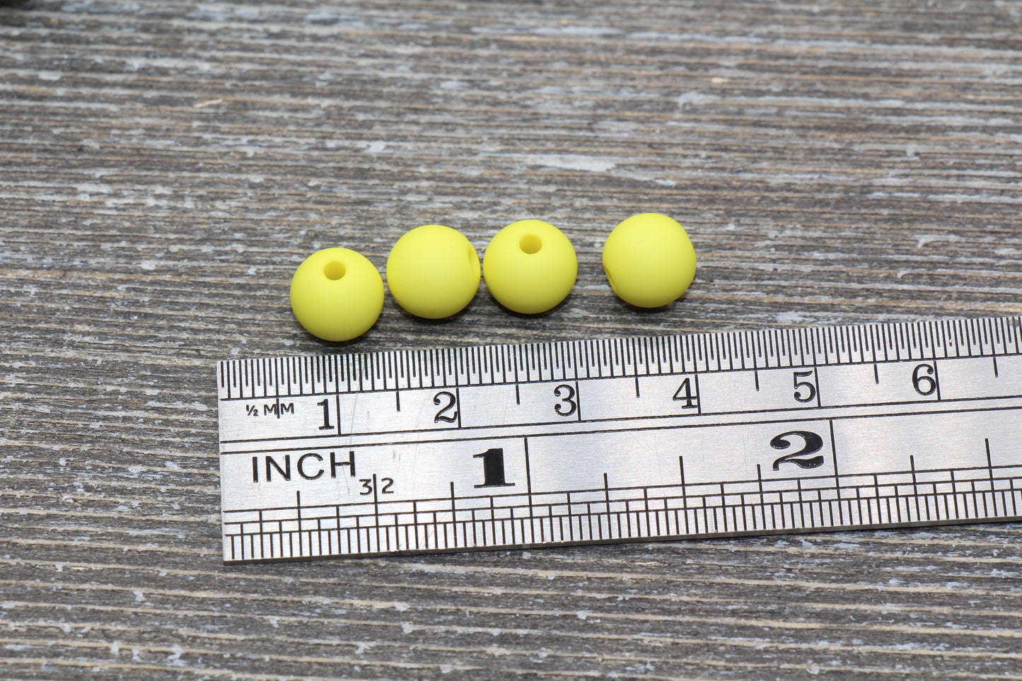 8mm Matte Yellow Gumball Beads, Round Acrylic Loose Beads, Solid Bubblegum Beads, Chunky Beads, Round Plastic Beads #595