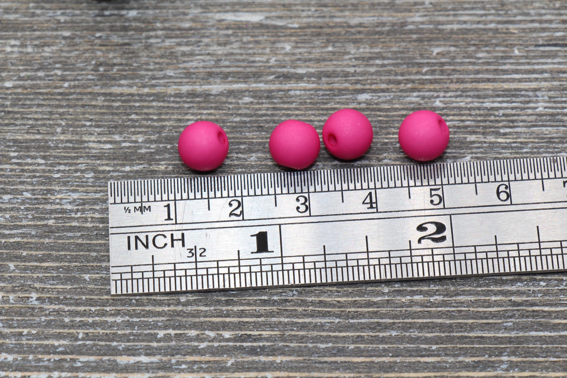 8mm Matte Fuchsia Gumball Beads, Round Acrylic Loose Beads, Solid Bubblegum Beads, Chunky Beads, Round Plastic Beads #598